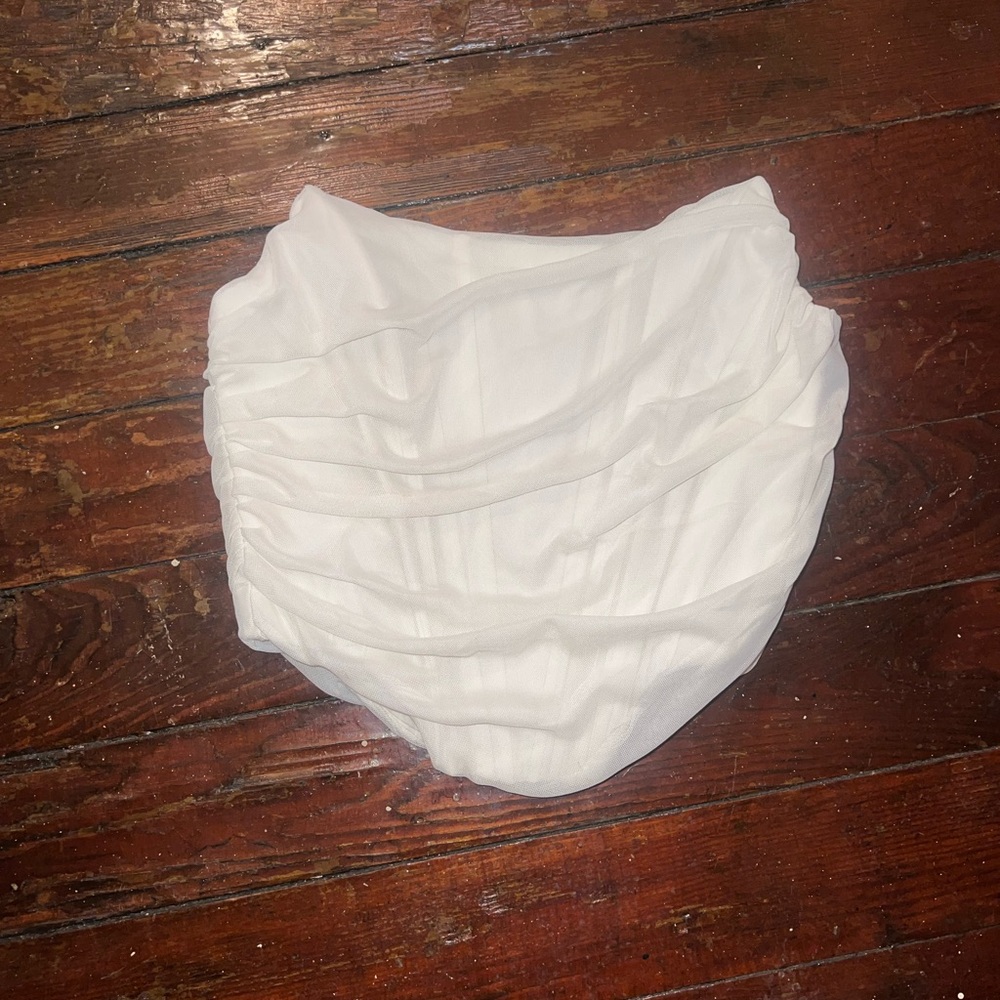 White Ruched Corset